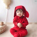 ベビー 赤ちゃん キッズ 秋冬 長袖パジャマセット うさ耳 帽子 かわいい おしゃれ 暖かい 柔らかい 快適 韓国 外遊び レジャー 撮影 誕生日 プレゼント