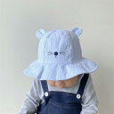 サンハット 春夏 日焼け防止 綿 通気性 赤ちゃん 涼しい 男の子 軽量 ブゆったりトライプ 猫 薄手 つば広 日よけ 帽子