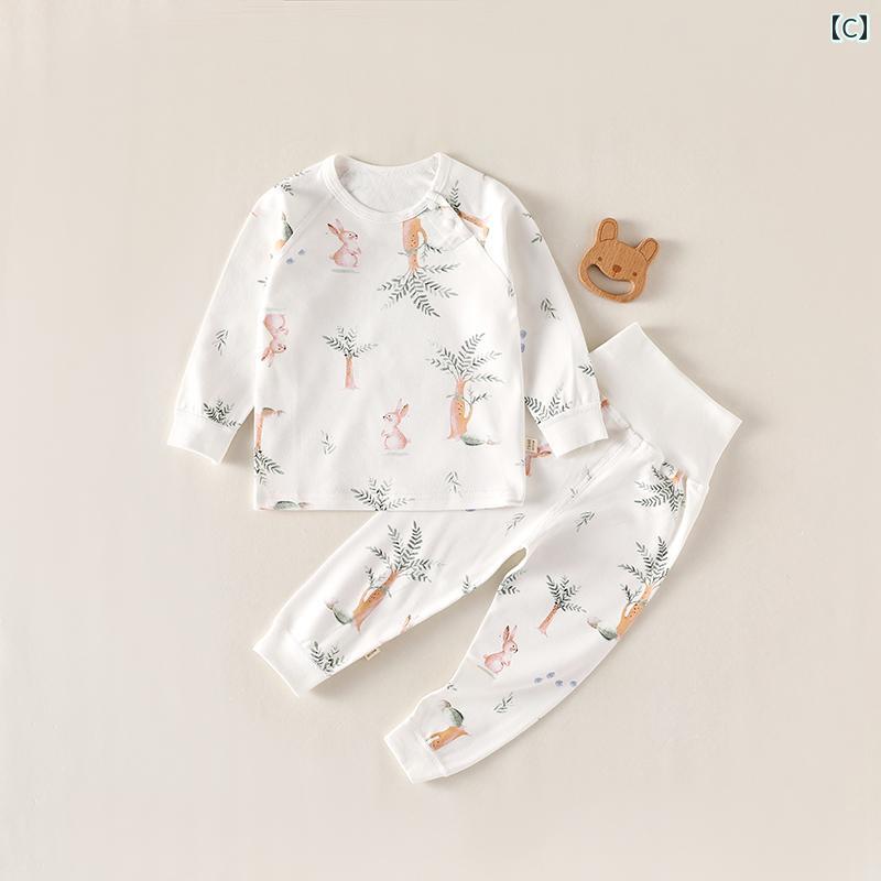 パンツ ベビー 服 ルームウェア 部屋着 幼児 子供 赤ちゃん 秋 セット 綿 春秋 男...
