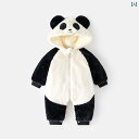 カバーオール ジャンプスーツ ベビー 服 新生児 フリース アウター ワンピース 冬 厚手 ロンパース