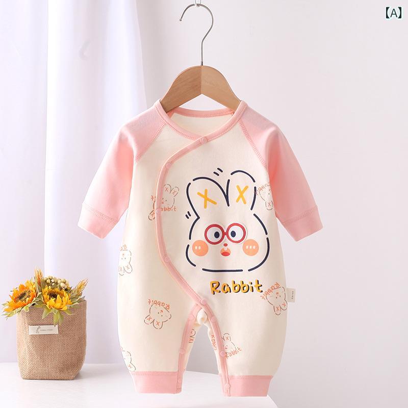 ロンパース ジャンプ スーツ 長袖 ベビー服 赤ちゃん オールインワン 新生児 ワンピース バタフライ