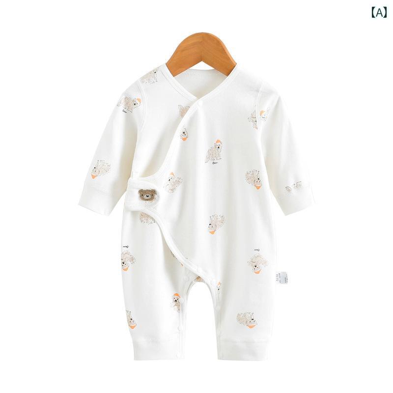 樂天商城 - カバーオール ロンパース ジャンプスーツ ベビー 服 幼児 子供 新生児 新型 バタフライ コットン 長袖 クロール スーツ