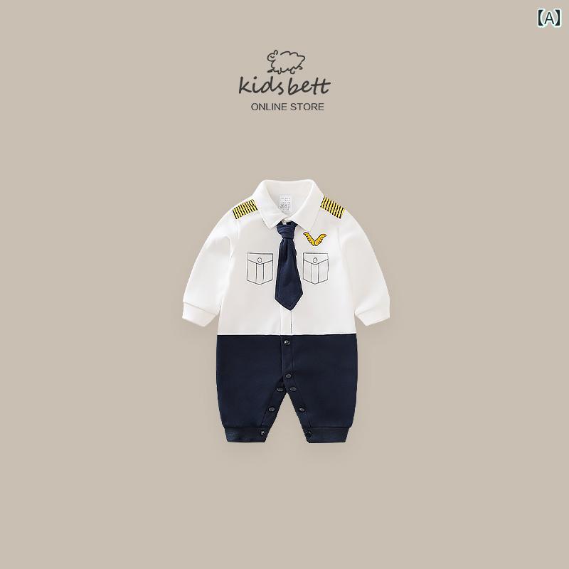 ドレス カバーオール ジャンプ スーツ 赤ちゃん 幼児 プレイスーツ かわいい ベビー 服 春秋服 新生児 男の子 満月 生後 100日 服