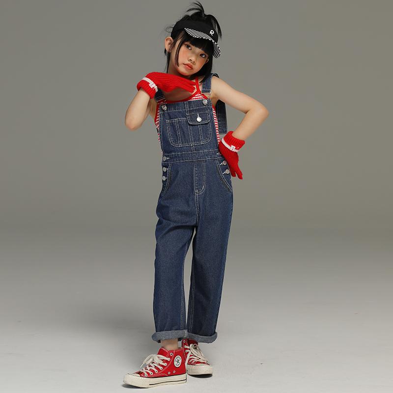 Occidental Goods - パンツ デニムパンツ キッズ 小さい 女の子 子供服 夏 デニム オーバーオール 子供用 中型 大型 子供 ズボン 薄手