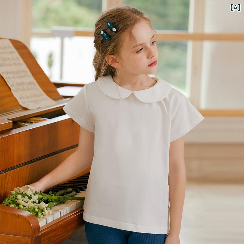 Miscellaneous Goods, Small Goods - トップス Tシャツ 半袖 子供服 カジュアル キッズ 綿 カレッジ スタイル プルオーバー ショート
