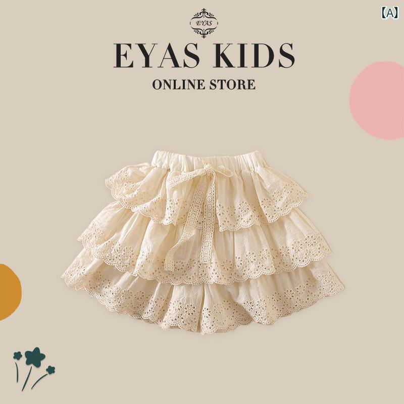 スカート 子供服 おしゃれ キッズ ファッション 女の子 ガールズ フォレスト レース ケーキ 春夏 女児 赤ちゃん 牧歌的 スタイル カジュアル