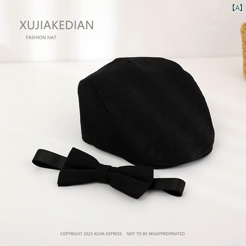 ハンチング帽 おしゃれ キッズ 帽子 かわいい 子供 春秋 ボーイズ 赤ちゃん用 無地 フォワード ハット 蝶 ネクタイ セット 子供 ベレー 帽 ひさし キャップ