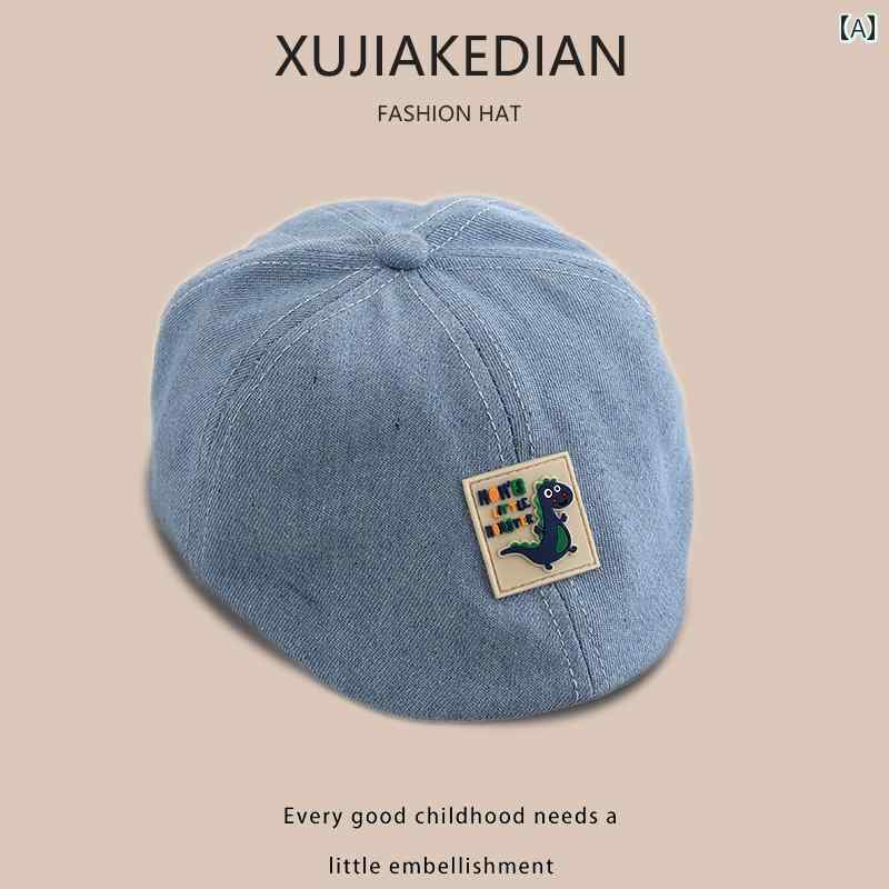 ハンチング帽 おしゃれ キッズ 帽子 かわいい 日除け 子供用 ベレー 帽 春秋 薄手 ピーク キャップ メ..