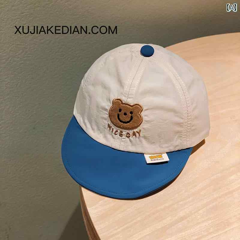 ベースボール キャップ キッズ ベビー カジュアル 日除け 帽子 春秋 薄手 スタイル ソフト つば ピーク..