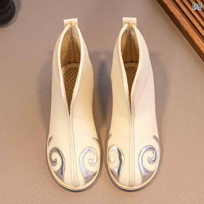 靴 ショートブーツ 子供靴 キッズ 男の子 漢服 レトロ 漢服 ブーツ アンティーク 子供用 刺繍 中華風 秋冬 チャイニーズスタイル