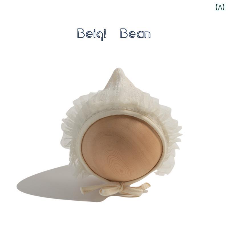 幼児 帽子 おしゃれ ベビー 帽子 春秋 かわいい プリンセス レース 耳保護 帽子 女性 赤ちゃん 新生児 ..