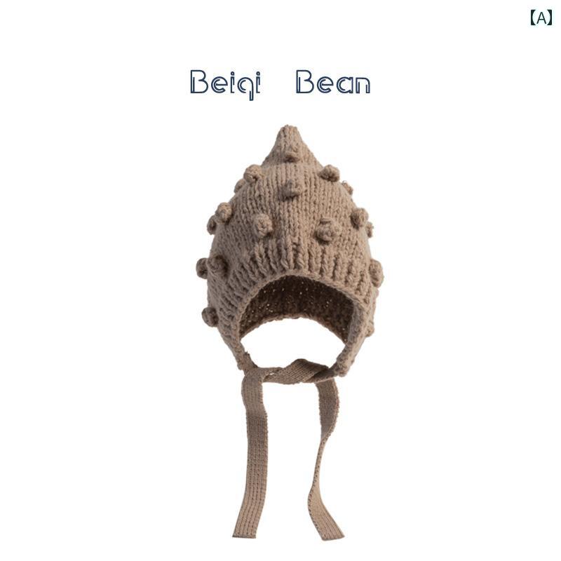 帽子 防寒 おしゃれ ベビー 帽子 秋冬 ニット 厚手 耳保護 ウール 帽子 男の子 女の子 赤ちゃん かわい..