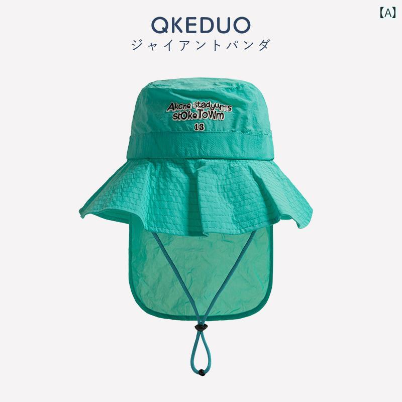 キッズ アウトドア ハット 登山 ハイキング 釣り キャンプ 子供用 薄手 日よけ 帽子 ショール ネック ..