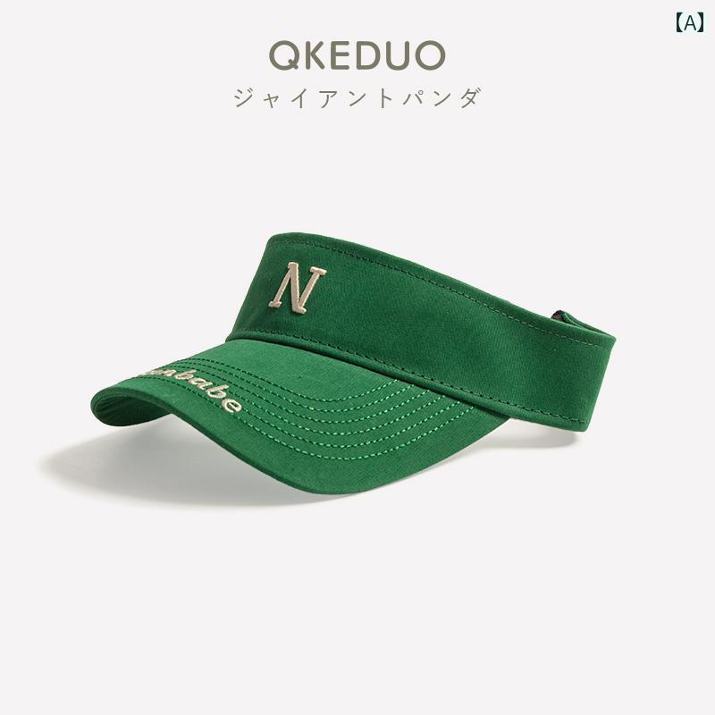 サンバイザー キッズ スポーツ アウトドア 帽子 ゴルフ テニス レジャー N 文字 刺繍 空 ハット 子供 ..