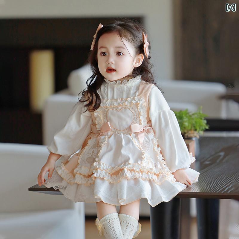 ドレス スカート 女の子 ガールズ ロリータ プリンセス 子供 ロリータドレス ベビー 誕生日 一年生 パフ