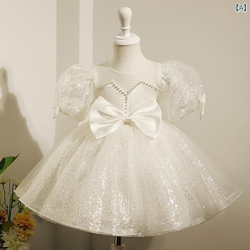 ドレス 発表会 子供 プリンセス ピアノ 演奏 ガールズ 誕生日 チュチュドレス フラワーガール ウェディングドレス 小さい ガールズ