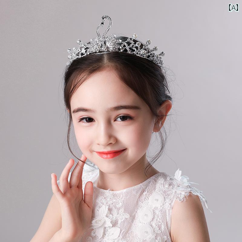ドレス 女の子 子供 王冠 ティアラ プリンセスクラウン ガール ラトーン ヘッド バンド 誕生日 プレゼ..