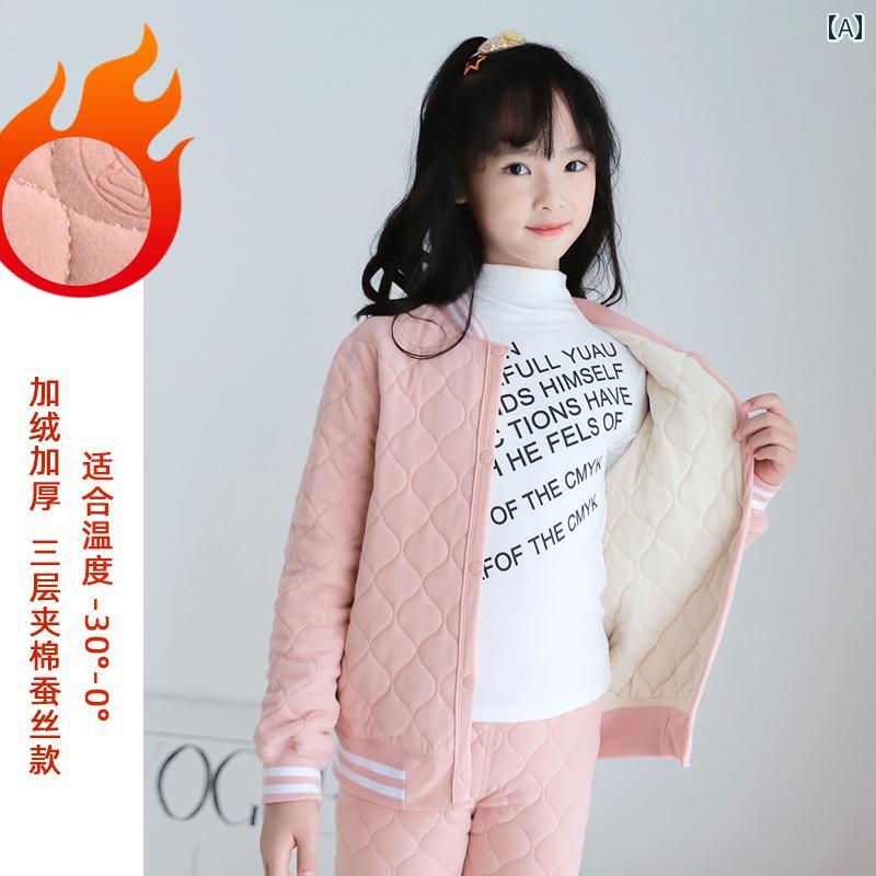 コート 子供用 防寒着 スーツ ベルベット 厚手 三層 キルト ズボン 冬用 ベルベット 小学校 制服 アーティファクト