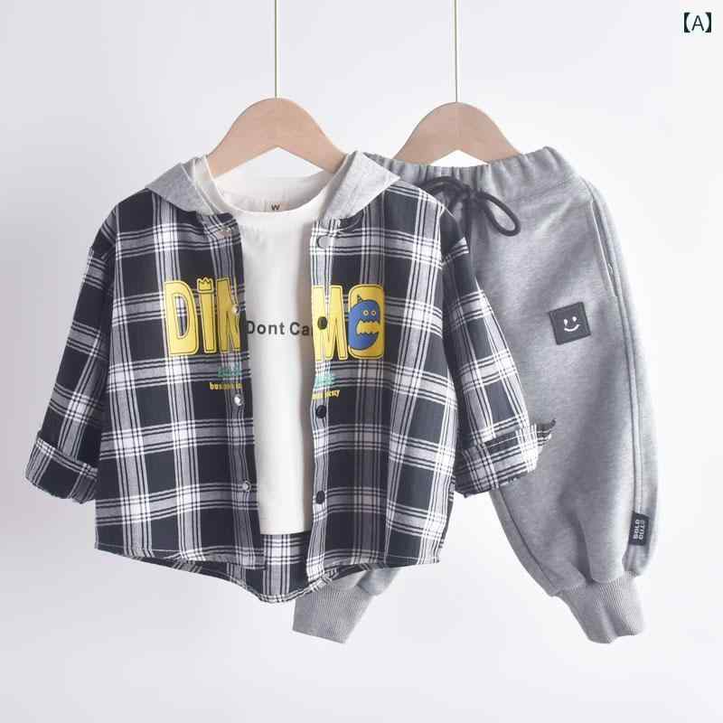 シャツ コート キッズ ファッション 男の子 フード付き チェック柄 春 子供 秋 長袖 子供用 薄手 スプリング