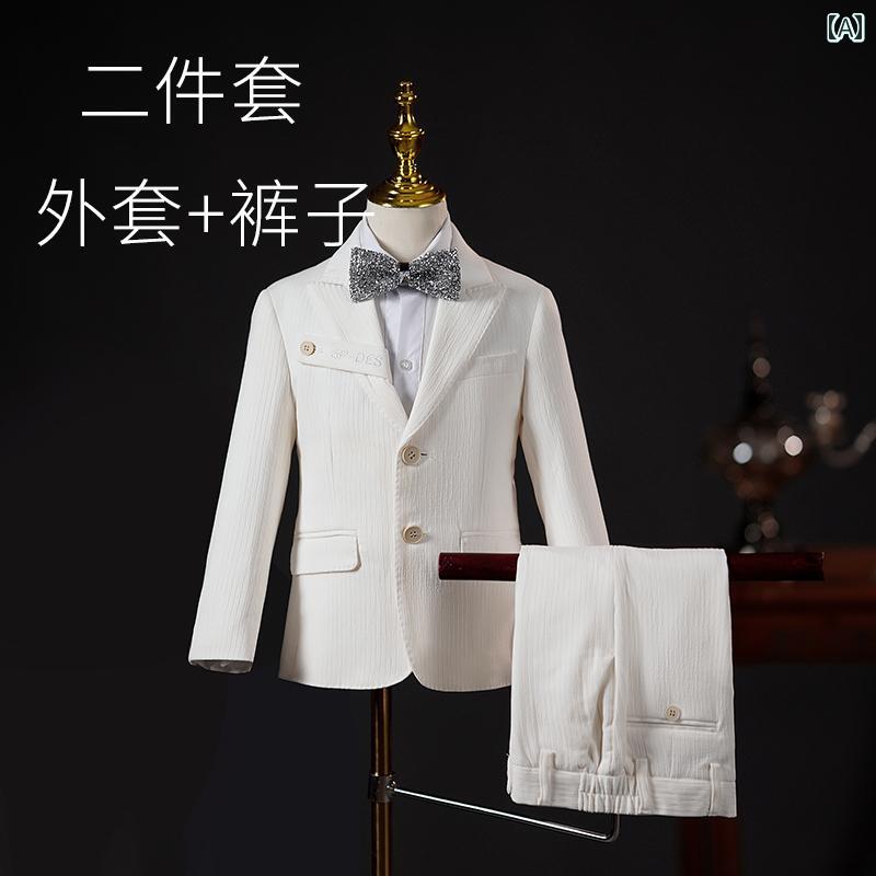 ドレス 子供 スーツ 男の子 白い イギリス フラワーガール 誕生日 キャットウォーク ピアノ パフォーマンス 小さい スーツ 夏