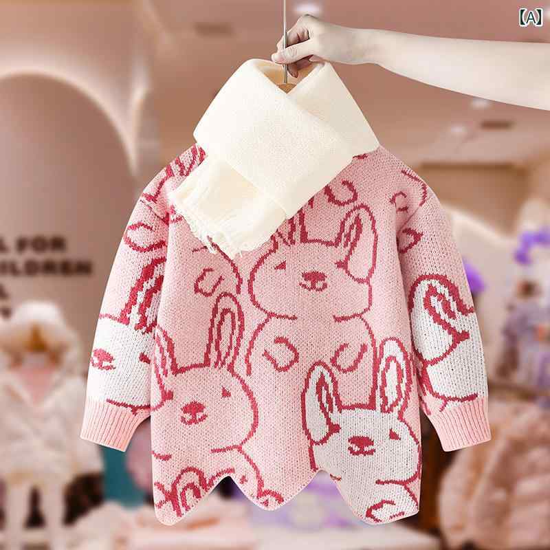 トップス キッズ ウェア ガールズ セーター ネット同 子供服 うさぎ 年 正月 服 正月 服 ミドル丈 アウター