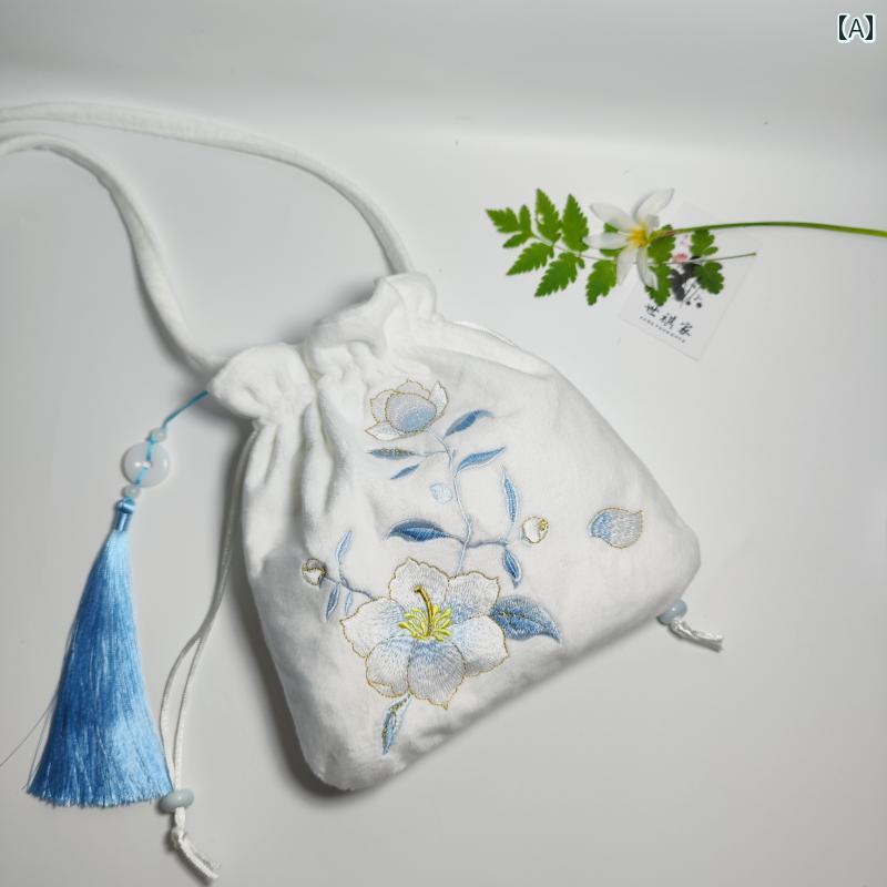 ハンドバッグ レディース おしゃれ 秋冬 クロス ボディバッグ アンティーク バッグ 中国 漢服 バッグ 子供 パール アンティーク バッグ