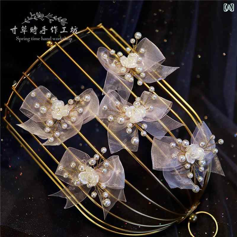 ヘア アクセサリー かわいい 髪飾り ピンク リボン 小さい ヘアピン 子供用 帽子 セット フェアリー プリンセス ヘア ダンス パフォーマンス 写真 ガール アクセサリー