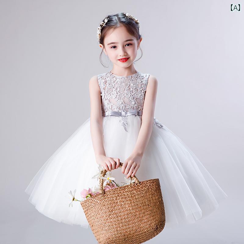 Miscellaneous Goods, Small Goods - ドレス 女の子 フラワーガール 女性 プリンセス ガールズ ふわふわ 糸 子供 ウェディングドレス 赤ちゃん 誕生日 最初 誕生日 パフォーマンス 春夏
