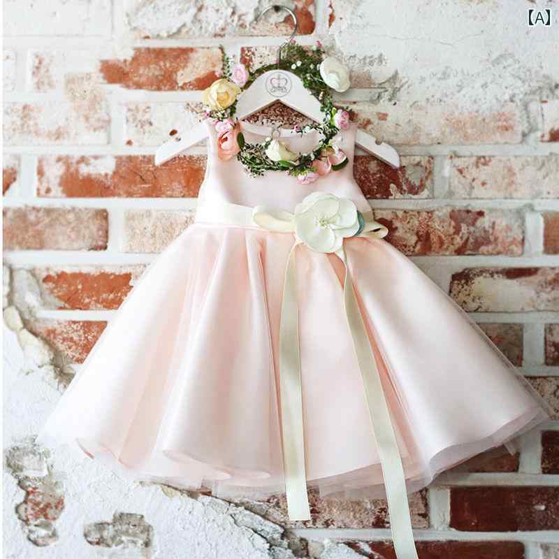 ドレス 女の子 ガールズ 春夏 子供 小さい ガールズ 誕生日 プリンセス ホスト パーティー キャットウォーク イブニングドレス