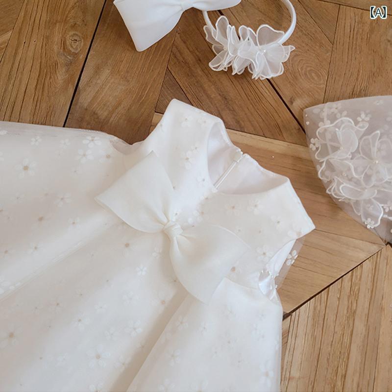 ドレス スカート 女の子 フラワーガール ガール ウェディング ベビー 1歳 ベビー プリンセス 子供 ウェディングドレス チュチュ 春夏