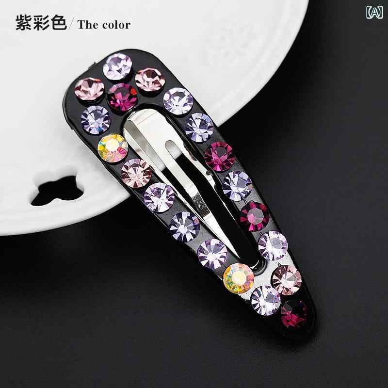 ヘア アクセサリー 髪留め 髪飾り 韓国 シンプル ラインストーン BB クリップ 前髪 クリップ 崩れた 髪..