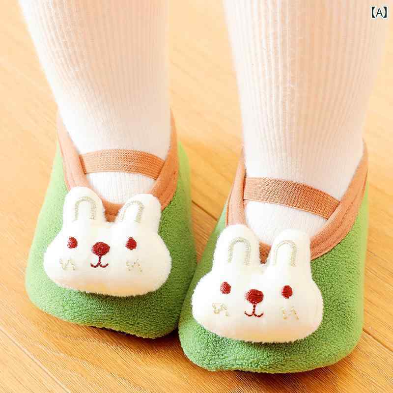 シューズ ベビー フロア ベビー フロア ソックス 秋冬 暖かい 接着 剤 滑り止め ベビー 幼児 靴下 かわ..