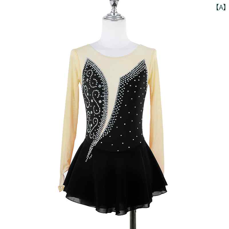 ドレス フィギュアスケート 衣装 アイスダンス スケート パフォーマンス コスチューム 女の子 スケート..