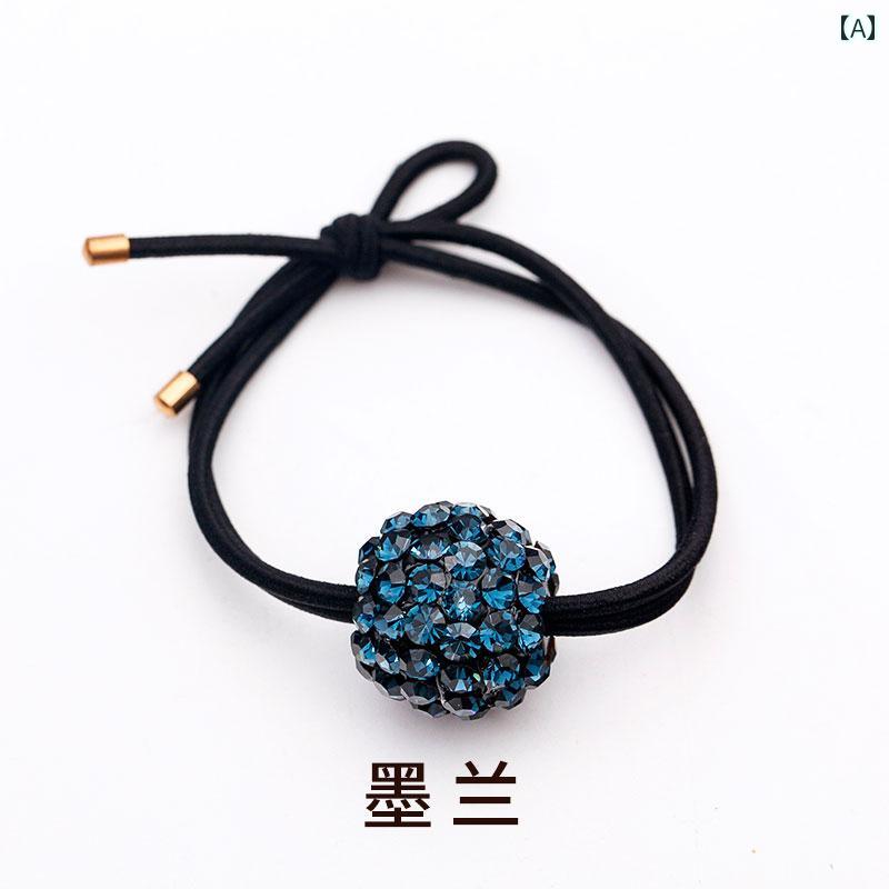 ヘア アクセサリー 髪留め ラインストーン ボール ヘア バンド 韓国 シンプル ヘッド バンド 髪 結ぶ ..