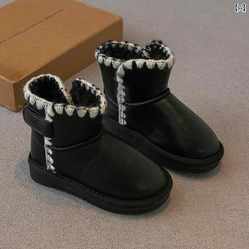 靴 スノーブーツ キッズ 子供 冬 男の子 女の子 雪靴 綿 裏起毛 厚手 大きい 綿靴 防水 ウィンターブーツ