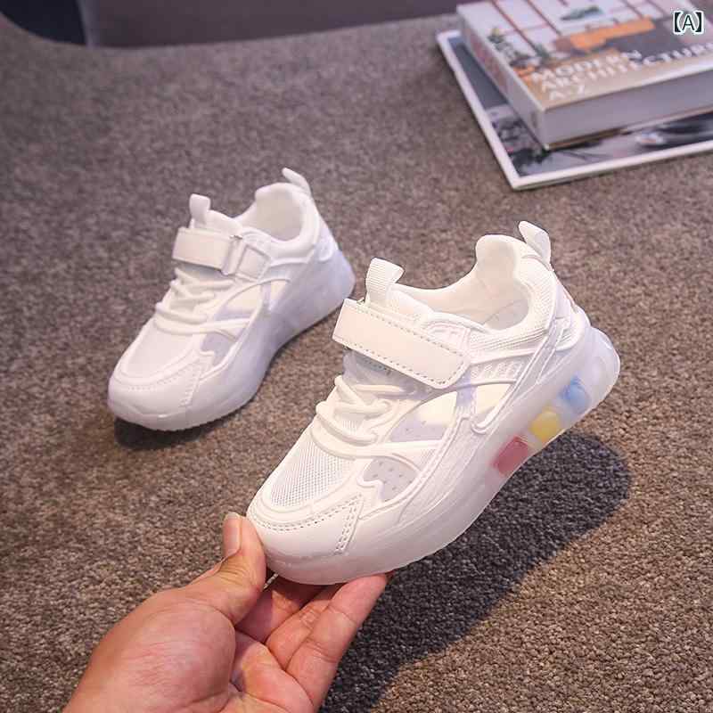 シューズ 靴 子供靴 キッズ スポーツ 夏 女の子 シングル メッシュ 通気性 中 大きい キッズ カジュアル