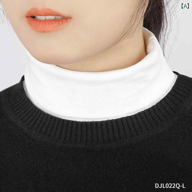 フェイク カラー つけ襟 秋冬 ハーフ タートルネック 襟 暖かい 付け 襟 セーター 付け 襟 子供用 多機能 ネック プロテクター