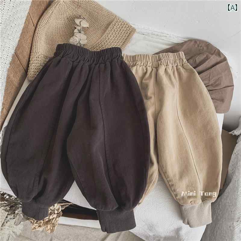パンツ 子供服 レトロ 子供用 起毛 レッグ ブルマー ユニセックス メンズレディース ベビー 秋 よく 合い
