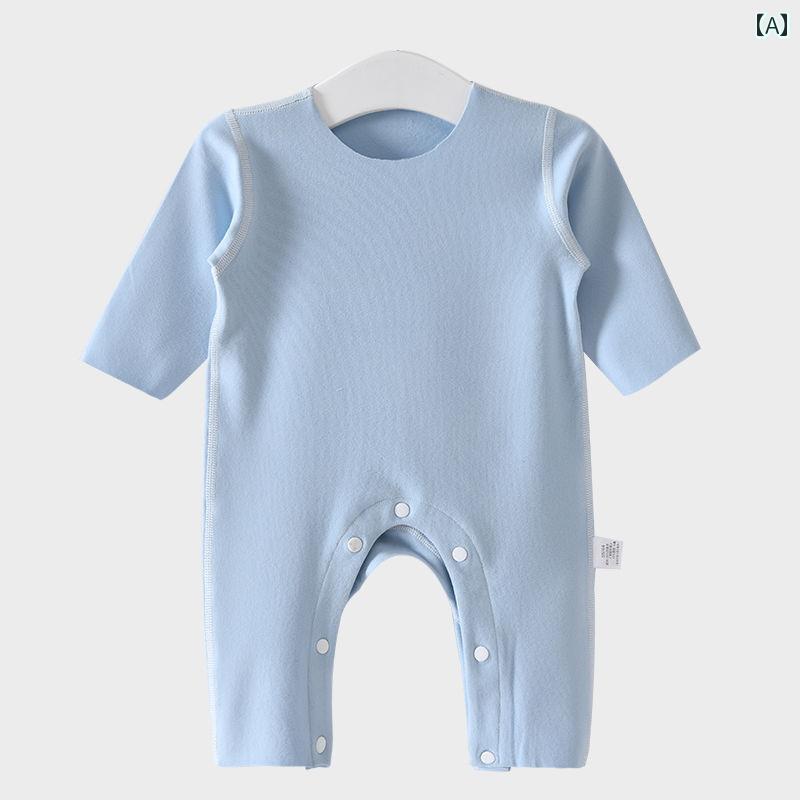 ロンパース かわいい ドイツ ベルベット ベビー ジャンプ スーツ 秋冬 サーマル 下着 ベビー 両面 起毛 ドイツ ベルベット 腹部 保護 暖かい 下着