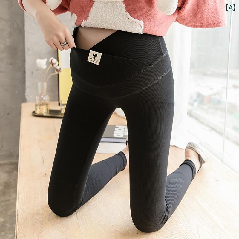 マタニティ レギンス アウター用 マタニティパンツ 春秋 薄手 マタニティ スーツ 秋冬 ベルベット マタ..