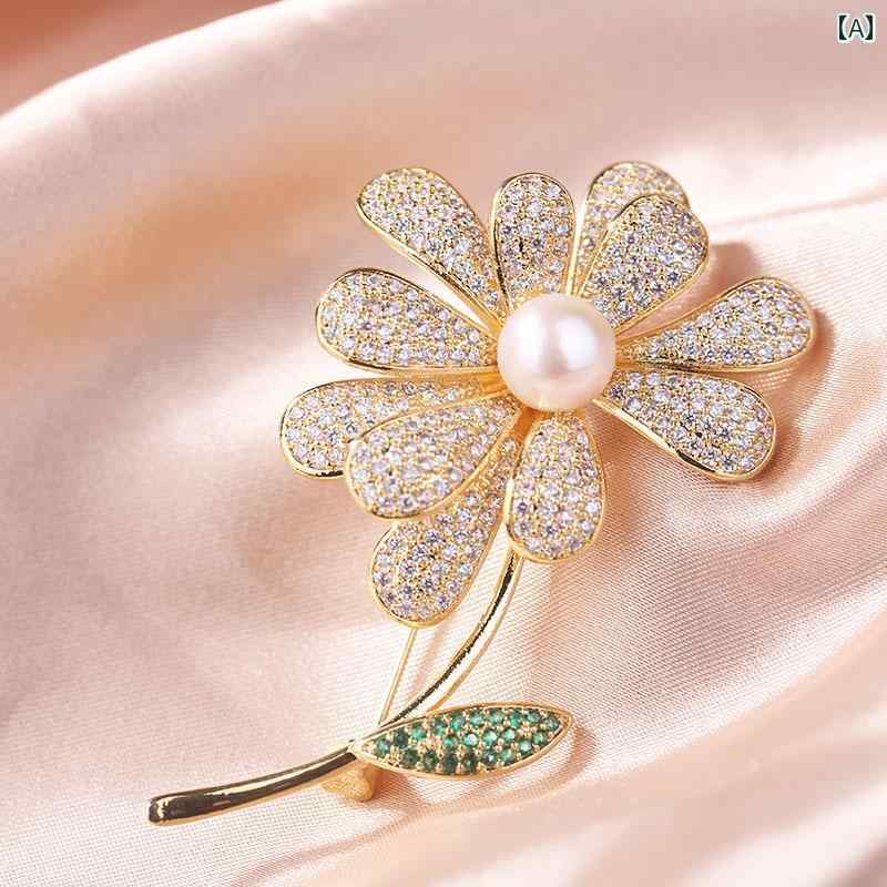 ブローチ レディース おしゃれ 入学式 セレモニー 韓国 ユリ 緻密 ハンドセット 職人技 高級感 ギフト コサージュ 衣類 アクセサリー