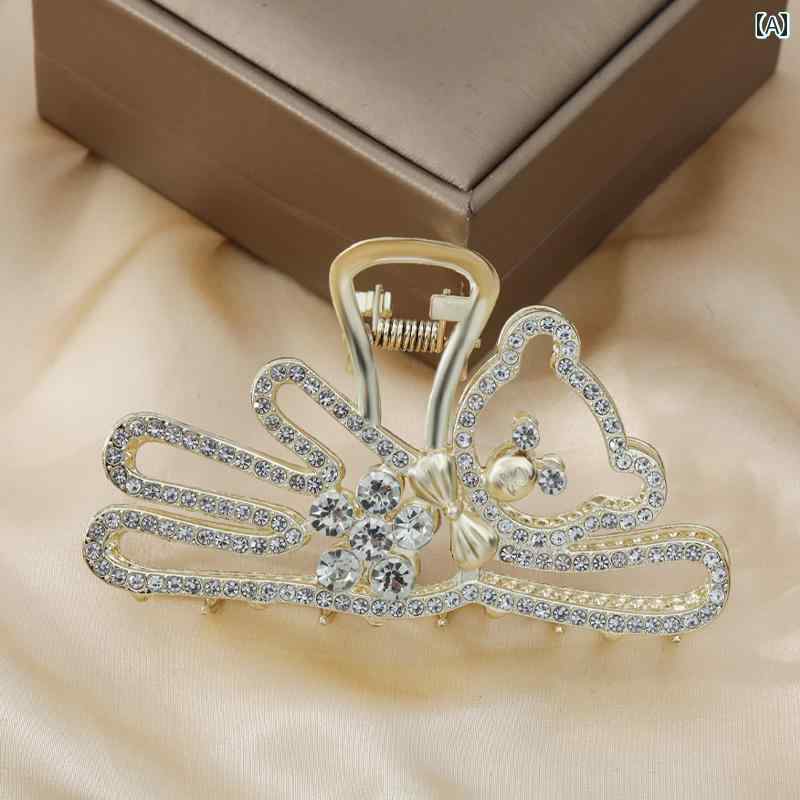 ヘア クリップ おしゃれ ヘア アクセサリー バンスクリップ フライング ベア クリップ 韓国 大型 レディース 後頭部 ヘア ボリューム 大型 サメ クリップ