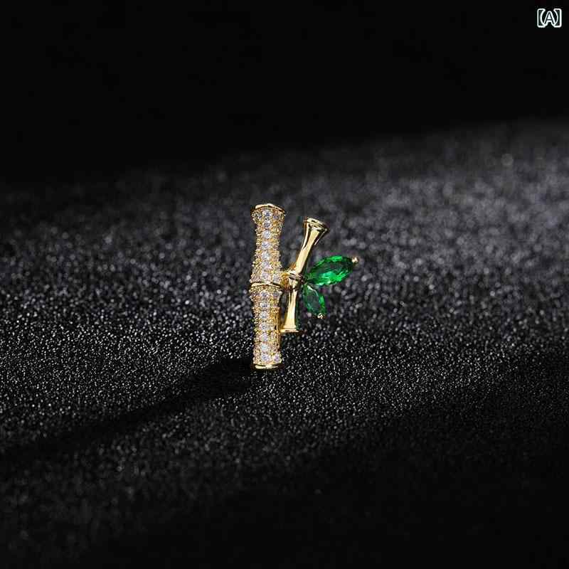 ジャケット ブローチ メンズ おしゃれ スーツ アクセサリー 中華 竹 ピンピン スーツ コサージュ 服 バッジ 装飾