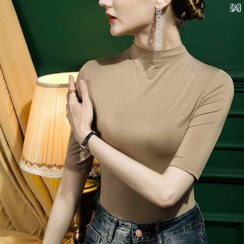 トップス 社交ダンス レディース 春夏 モーダル ミッド スリーブ ラテン 女性 標準 モダン ダンス 練習 服 ダンス インナー 服