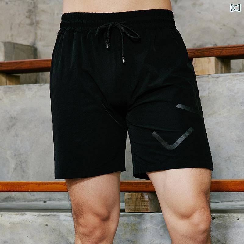 パンツ フィットネス メンズ マッスル スポーツ フィットネスショーツ 45フィート 夏 ランニング トレーニング 裏地 速乾 通気性 ミディアム カジュアル