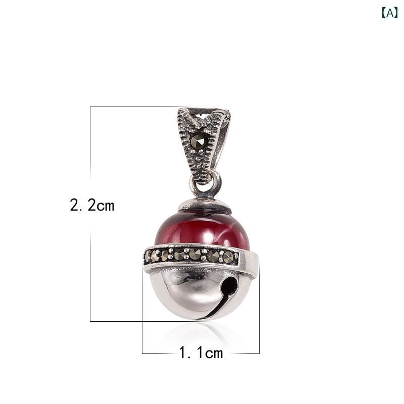 ペンダント ネックレス レディース ワンポイント アクセサリー 925 シルバー 鎖骨 チェーン 中華風鈴 雰囲気 個性的 水 波 チェーン