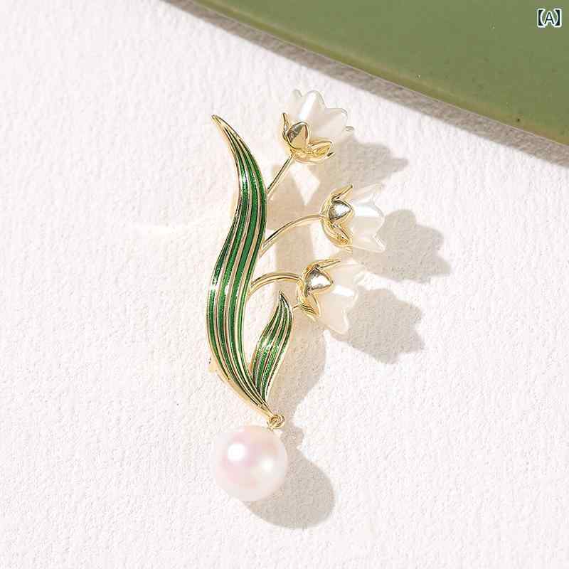 ブローチ 上品 セレモニー 花 ブローチ 高級感 女性 コサージュ パール セーター ピン スーツ 精巧 大..