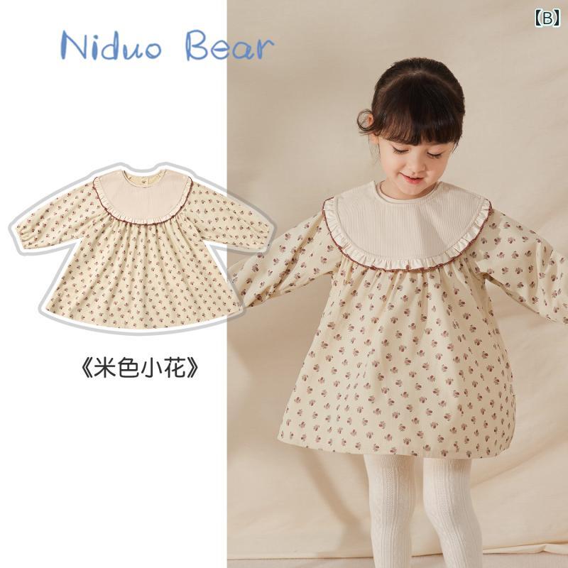 セキュアデポのベビー キッズ ベビーウェア キッズファッション 女の子 子供 かわいい スモック エン スタイ 防水下地 秋冬 コーデュロイ｜アングル2