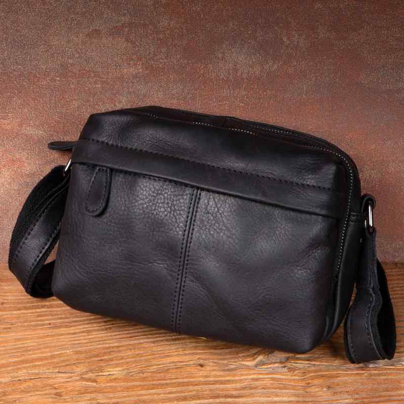 バッグ レザー カジュアル スモールバッグ メンズ クロス ボディバッグ 最上層 牛革 ショルダーバッグ ソフトレザー ビジネス ファッション スクエアバッグ