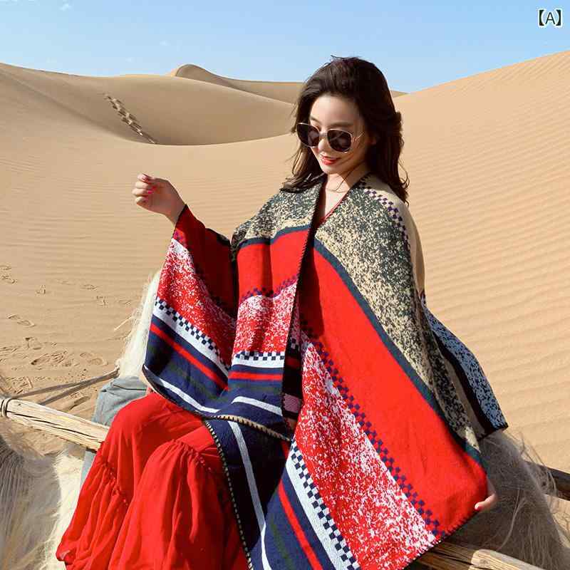 マント スカーフ 民族調 エスニック レディース ショール オールシーズン 大きめ 携帯 旅行 アウトドア..